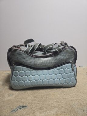Argo Pet Carrier Quilted Light Blue Travel Tote Bag